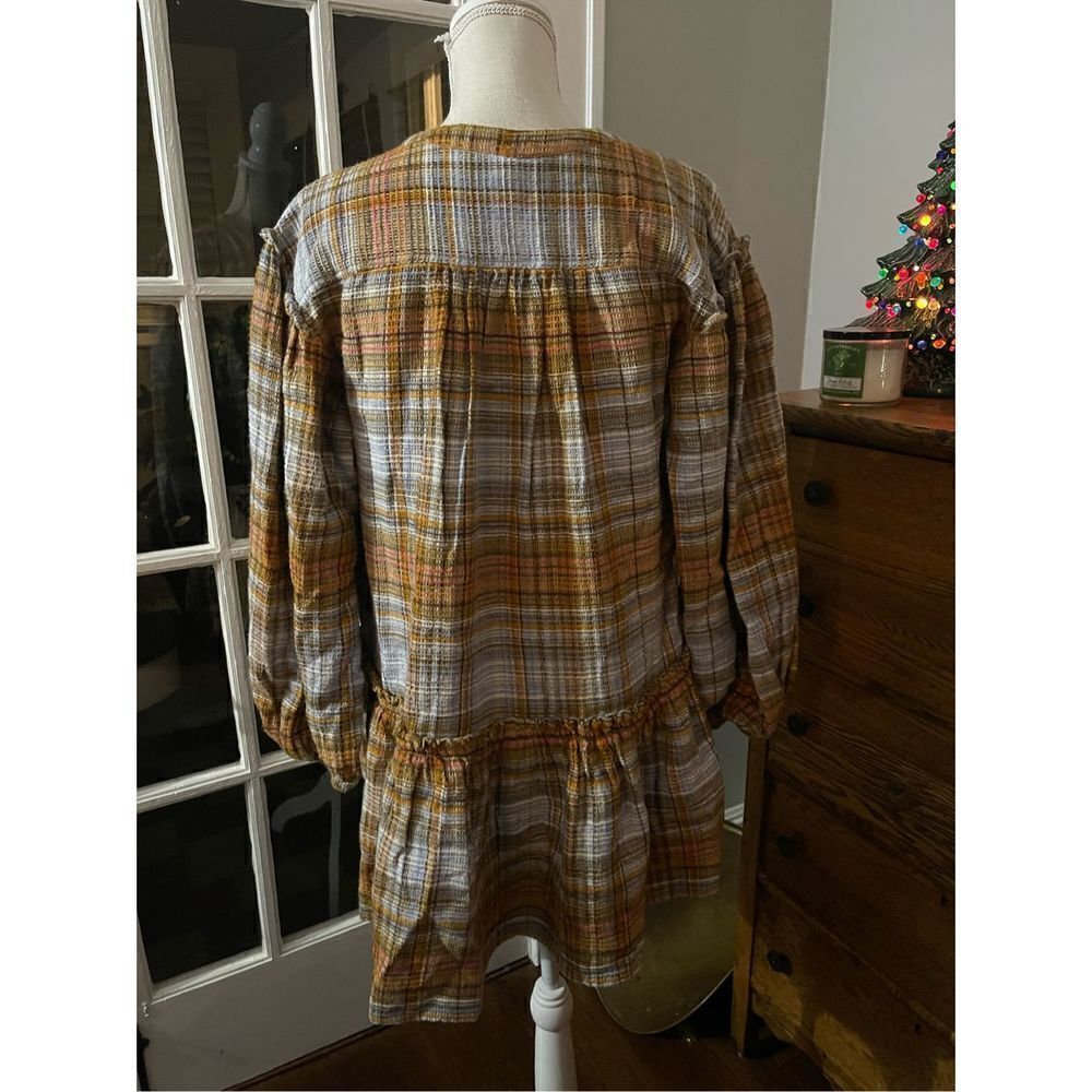 Free People - Alexa Plaid Mini Dress size S - Picture 6 of 8